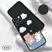 HONTINGA iPhone 15 Pro Max ile Uyumlu Kılıfı Içi Kadifeli Düşüme Önleyici Basitlik Anti Düşme Kamera Korumali Ayı Desen Telefon Kılıfı Kadın ve Erkek Için Uygundur K6-0052