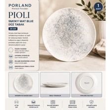 Porland Pioli Smoky Mat Blue Düz Tabak 30CM