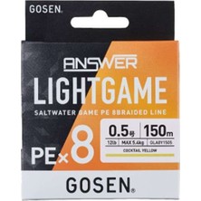 Gosen Answer Light Game Pe8 Örgü Lrf Ipi 150MT Coctail Yellow