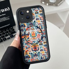 HONTINGA iPhone 14 Plus Uyumlu Şeffaf Magsafe Wireless Köşe Düşüme Önleyici Basitlik Anti Düşme Kamera Korumali Yaratıcı Deseni Silikon Telefon Kılıfı K7-0069