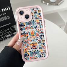 HONTINGA iPhone 14 Plus Uyumlu Şeffaf Magsafe Wireless Köşe Düşüme Önleyici Basitlik Anti Düşme Kamera Korumali Yaratıcı Deseni Silikon Telefon Kılıfı K7-0069