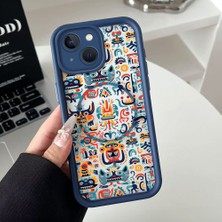 HONTINGA iPhone 14 Plus Uyumlu Şeffaf Magsafe Wireless Köşe Düşüme Önleyici Basitlik Anti Düşme Kamera Korumali Yaratıcı Deseni Silikon Telefon Kılıfı K7-0069