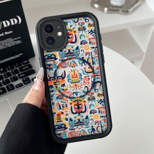 HONTINGA iPhone 11 Uyumlu Şeffaf Magsafe Wireless Köşe Düşüme Önleyici Basitlik Anti Düşme Kamera Korumali Yaratıcı Deseni Silikon Telefon Kılıfı K7-0069