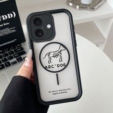 HONTINGA iPhone 16 Uyumlu Şeffaf Magsafe Wireless Köşe Düşüme Önleyici Basitlik Anti Düşme Kamera Korumali Yaratıcı Deseni Silikon Telefon Kılıfı K7-0072