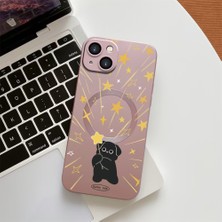 HONTINGA iPhone 15 ile Uyumlu Kılıfı Şeffaf Magsafe Wireless Düşüme Önleyici Basitlik Anti Düşme Kamera Korumali Yaratıcı Desen Silikon Telefon Kılıfı Kadın ve Erkek Için Uygundur K7-1064