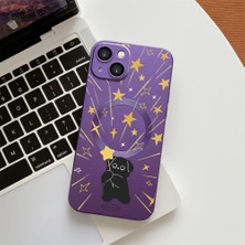 HONTINGA iPhone 15 ile Uyumlu Kılıfı Şeffaf Magsafe Wireless Düşüme Önleyici Basitlik Anti Düşme Kamera Korumali Yaratıcı Desen Silikon Telefon Kılıfı Kadın ve Erkek Için Uygundur K7-1064