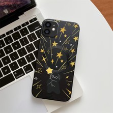 HONTINGA iPhone 11 ile Uyumlu Kılıfı Şeffaf Magsafe Wireless Düşüme Önleyici Basitlik Anti Düşme Kamera Korumali Yaratıcı Desen Silikon Telefon Kılıfı Kadın ve Erkek Için Uygundur K7-1064
