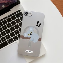 HONTINGA iPhone Se 2022 ile Uyumlu Kılıfı Şeffaf Magsafe Wireless Düşüme Önleyici Basitlik Anti Düşme Kamera Korumali Koala Desen Silikon Telefon Kılıfı Kadın ve Erkek Için Uygundur K7-1066