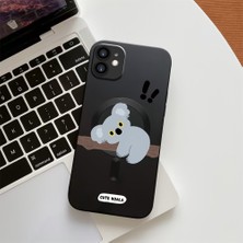 HONTINGA iPhone 12 ile Uyumlu Kılıfı Şeffaf Magsafe Wireless Düşüme Önleyici Basitlik Anti Düşme Kamera Korumali Koala Desen Silikon Telefon Kılıfı Kadın ve Erkek Için Uygundur K7-1066
