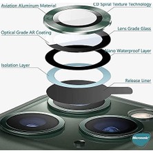 13 Pro Tekli Kamera Lens Koruma Camı Koyu Yeşil