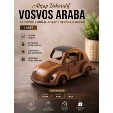 Wolawood Ahşap Dekoratif Vosvos Araba – El Yapımı Doğal Ahşap Nostaljik Araba | Premium Hediyelik | Ev & Ofis Dekoru | 20 cm | 1 Adet