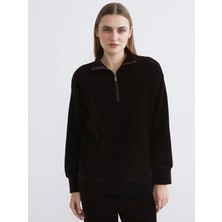 Lc Waikiki Yeni Sezon Dik Yaka Fitilli Kadın Sweatshirt