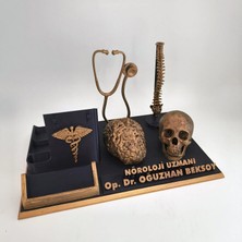 Hediyemix Kişiye Özel Nöroloji Doktoru Masaüstü İsimlik Kartvizitlik - Doktora Özel Hediye