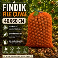 Pidok 40X60 cm Fındık File Çuval 50 Adet File Çuval Boş Çuval Çok Amaçlı Tarım ve Meyve Sebze Hasat Filesi