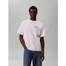 Calvin Klein Erkek Beyaz Calvin Klein 16S Aprıl Graphıc Se, Yaf, S Beyaz Erkek T-Shirt
