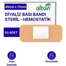 Alban Steril Hemostatik Diyaliz Bandı 38MMX72MM, 50 Adet Tekli Paket