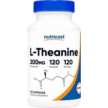 Nutricost Double Strength L-Theanine Brain Cognitive 200MG 120 Caps