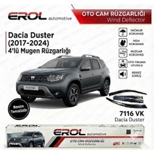 Erol Otomotiv Dacia Duster (2017-2024) Uyumlu 4'lü Mugen Cam Rüzgarlığı Takımı