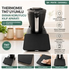 Thermomix Tm7 Uyumlu Şık Tasarımlı Mutfak Ekran Koruyucu Kılıf Aparatı Siyah