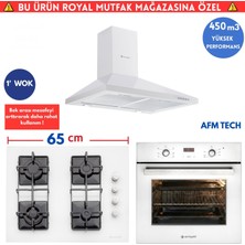 Eminçelik R33  Turbo+Soğutma Dijital Beyaz Ankastre Set (Ao 2163  W60+1240 Sw WG65 Wok+Ch 1420 Pb)