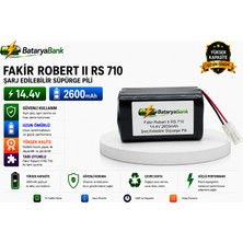 Bataryabank Fakir Robert II RS 710 Uyumlu Şarj Edilebilir Süpürge Pili 14.4V 2600MAH Li-Ion Batarya