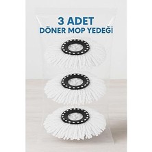 Akn Döner Başlıklı Mop Yedegi Yedek Paspas 3 Adet
