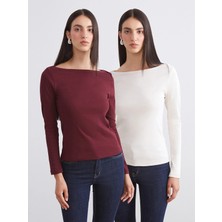 Lc Waikiki Yeni Sezon Kayık Yaka Kadın Body 2'li