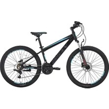 Bisan Cooper Erkek Dağ Bisikleti 30 cm Hd 24 Jant 21 Vites Mat Siyah Mavi