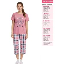 Güzel Kaman Pembe Desenli Pijama Takımı