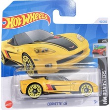 Hot Wheels - Corvette C6 - Hw Roadsters 2/5 - HTD20 - Short Card - Gm - Sarı - Mattel 2024 - 1:64