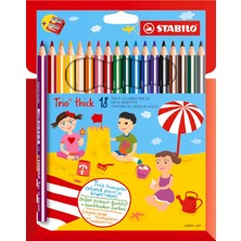 Stabilo Trio Thick - Kuru Boya Kalemi - 18'li Paket - Çeşitli Renkler + Kalemtıraş