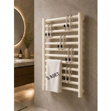 Teknor 5'li Havlupan Askısı | Delmeden Takılan Banyo Havlu Askılığı 10X5 cm