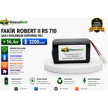 Bataryabank Fakir Robert II RS 710 Uyumlu Şarj Edilebilir Süpürge Pili 14.4V 3200MAH Li-Ion Batarya