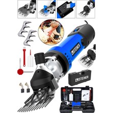 Steiner Alman 9900 W Devir Ayarlı Çift Soğutmalı Koyun Kırpma Kırkma Makinesi + 2 Adet Üst Bıçak