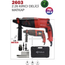Retools Bordo 800W 2.26 Kırıcı Delici Matkap