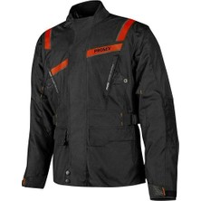 Prosev Stelvio 5217 Motosiklet Montu 4 Mevsim Uzun 600-D Dayanıklı Kumaş Motorcu Mont Siyah-Kırmızı