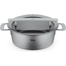 Fissler Phi Collection Kızartma Tenceresi (24 Cm, 3,9 L) Cam Kapaklı – Büyük Paslanmaz Çelik Kızartm