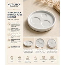 Kütahya Porselen Tuzluk Biberlik Kürdanlık Altlığı Dekorsuz
