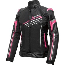 Scoyco JK153W Motosiklet Montu Kadın 4 Mevsim Oxford 600-D Dayanıklı Kumaş Deri Women Motorcu Mont Pink