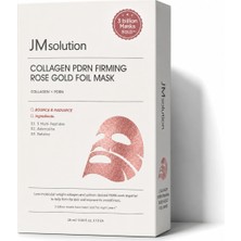 Jm Solution Jmsolution Collagen Pdrn Firming Rose Gold Foil Mask 10 Adet (10 × 28 Ml) – Kolajen ve Pdrn Sıkılaştırıcı Altın Folyo Yüz Maskesi