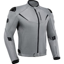 Scoyco JK194 Motosiklet Montu Yazlık Fileli Dayanıklı Makro Kumaş Motorcu Mont Silver