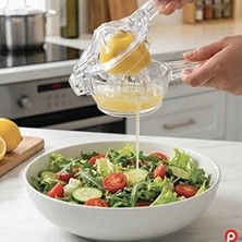 Akn Hazneli Şeffaf Lüks Sert Plastik Limon&portakal Narenciye Sıkacağı - Pratik ve Dayanıklı