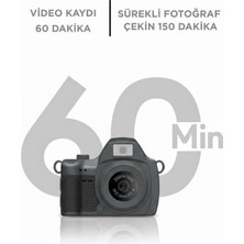 Delixa Dijital Fotoğraf Makineleri Video Mini Kamera Video 128GB Destekli CMR42 Siyah
