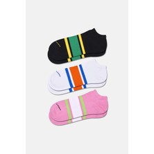 Happy Socks - Çok Renkli 3\'lü Sneaker Çorap Seti