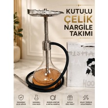 Kutulu Çelik Nargile Takımı
