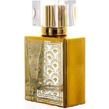 Delixa Hediyelik Doldurulabilir Cam Parfüm Şişesi 50 ml Gold Desenli