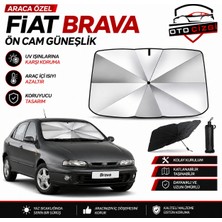 OtoÇizgi Fiat Brava Şemsiye Tip Ön Cam Güneşliği Katlanabilir Uv Korumalı Araç Cam Güneşlik