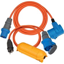 Delixa Kamp Adaptör Seti/cee Adaptör Kablosu 1,5 M, Cee 230 V Uzatma Kablosu 3 M, Safe-Box Big IP44 (Her Ka