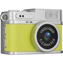 Delixa Dijital Fotoğraf Makineleri Video Kamera Mini Anahtarlık 1080P CMR35 Sarı