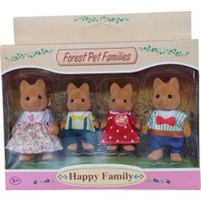 Delixa Toyimoyi Happy Family Tilki Ailesi 4'lü Figür Seti Oyuncak Anne Baba Yavru Tilki 3 Yaş Üzeri